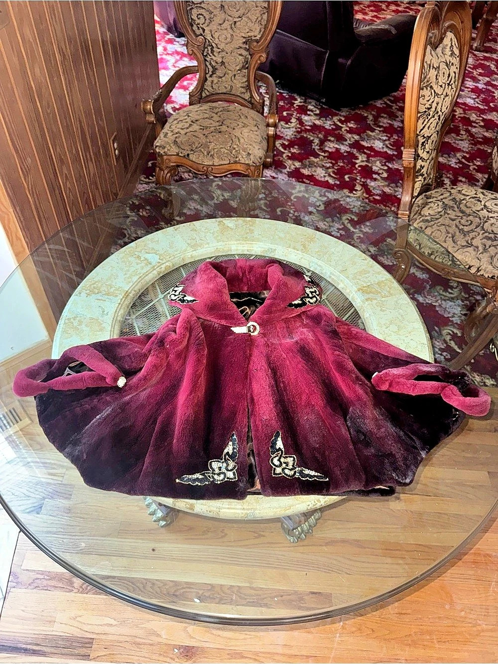 Beaver Fur Embroidered Cape 
Marc Kaufman